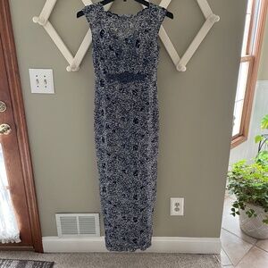 Athena Crawford Sapphire Sequin lace gown